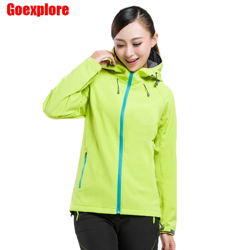 

Active Shell Brand women Outdoor Thermal Hiking Waterproof Jackets Windstopper MountainTravel softshell jacket waterproof