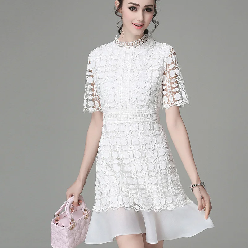 Aliexpress.com : Buy Summer Mini Dress Women White Lace Dresses for ...