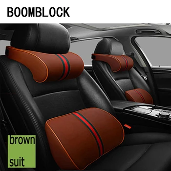 

BOOMBLOCK Car Neck Head Pillows Seat Support Cushion Covers For Mazda 3 6 Toyota Avensis C-HR Peugeot 307 407 308 Alfa Romeo 159