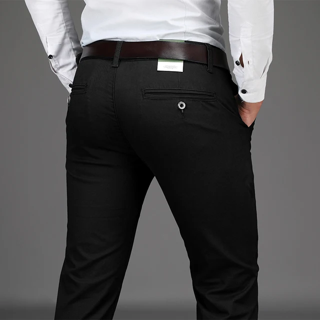 Business Casual Men Black Pants - penteados simples