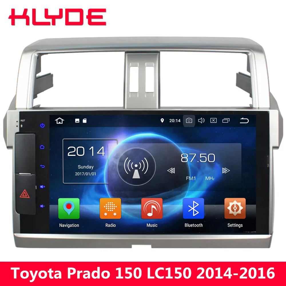 

KLYDE 10.1" 4G Octa Core Android 8 4GB RAM 32GB ROM BT Car DVD Multimedia Player Radio For Toyota Prado 150 LC150 2014 2015 2016