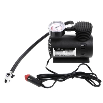 

1PC 300 PSI 12V Car Portable Mini Air Compressor Electric Tire Inflator Pump w/Gauge With Pressure Gauge Aug10 Drop Ship