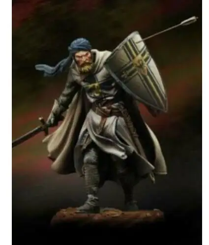 

1/24 75MM ancient warrior Medieval Knight 75 mm Resin figure Model kits Miniature gk Unassembly Unpainted