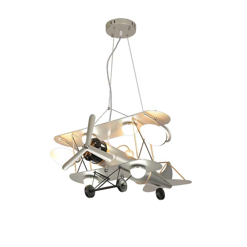 

Kids Room Retro Airplane Pendant Lights Modern Boy Bedroom Eye Protector Birthday Gifts Hanging Lamps Cartoon Study Deco Fixture