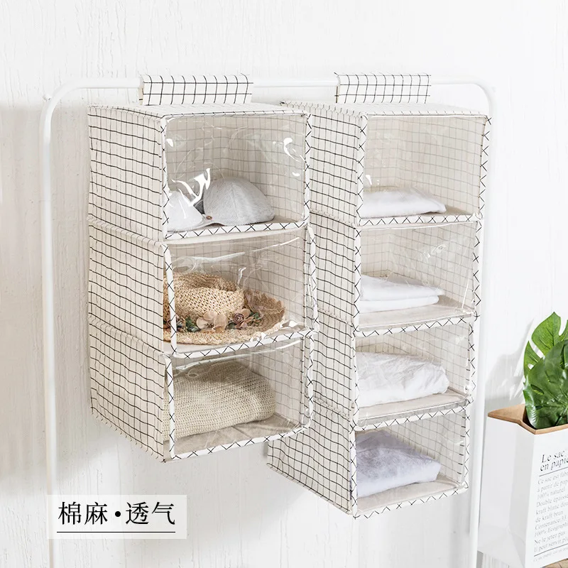 

3/4/5 Layer Wardrobe Hanging Storage Bag Interlayer Drawer Type Clothes Hangers Portable Organizer Hanging Closet Organizer