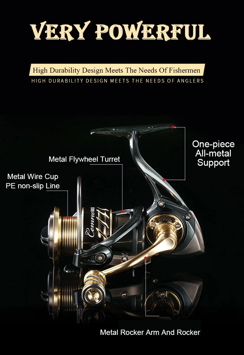 Roda de Fiar de Pesca 11 + 1bb Pré-carregamento Super Metal Duro Alta Velocidade 5.2: 1 Esquerda - Direita Handle Pesca Spinning Reel 30 Esporte e Lazer