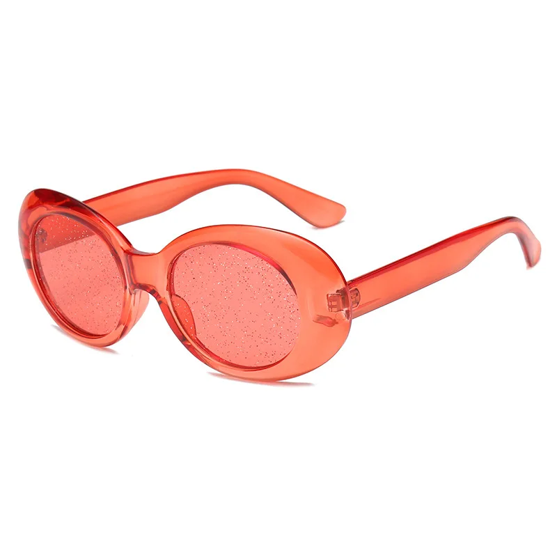 YOOSKE негабаритные защитные очки, солнцезащитные очки для женщин, Ретро прозрачные карамельные цвета, овальные круглые солнцезащитные очки, Мужские NIRVANA очки в стиле Курта Кобейна - Цвет линз: C3