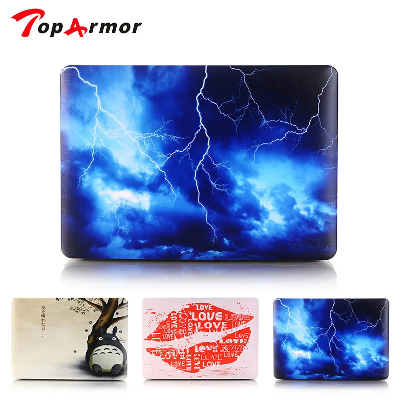 TopArmor Sky Lightning Case For Apple Macbook Air 13 Case Air 11 Pro 13 Retina 12 13 15 Laptop Bag perfect Print Pattern