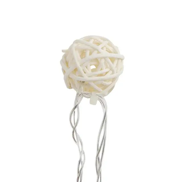 20LED Wicker Rattan Ball Light 5m/16.4ft Fairy String Light Lamps for Outdoor Waterproof Garland Holiday Christmas Home Decor