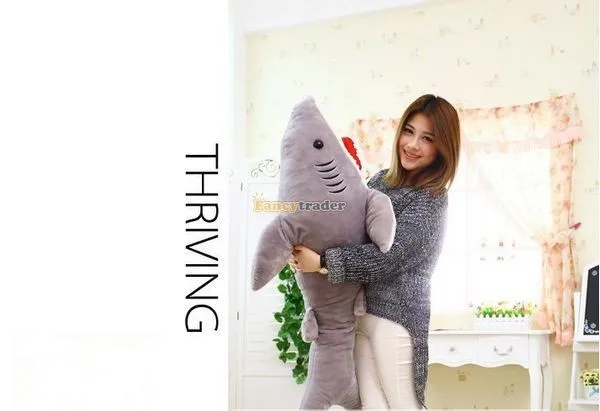 Fancytrader Good Selling! 51`` 130cm Huge Stuffed Soft Plush Funny Giant Shark Toy, Free Shipping FT50892 (3)