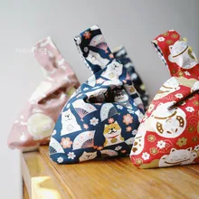 Японская ретро Сумка Браслет сумка Шиба ину Lucky Cat сумка на шнурке сумка для телефона и ключа сумка