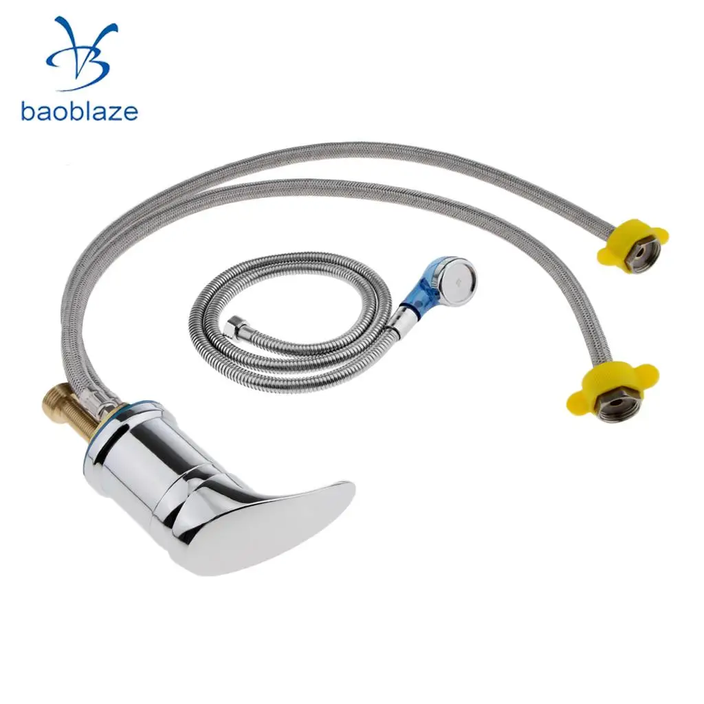 Günstig Baoblaze Aluminium Salon Wasserhahn Becken Shampoo Dusche Kopf Waschen Haar Tap Misch Ventil Set für salon becken shampoo haar waschen