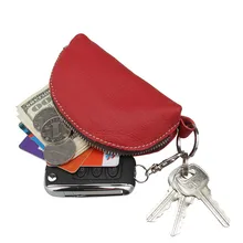 Настоящие бумажники с брелком для ключей из натуральной кожи, женские ключи от автомобиля, органайзер, ключница для девочек, чехлы на молнии, сумка-монетница