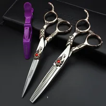 6," Япония Профессиональные Парикмахерские ножницы истончение ножницы набор SHAORNDS высокого качества салон