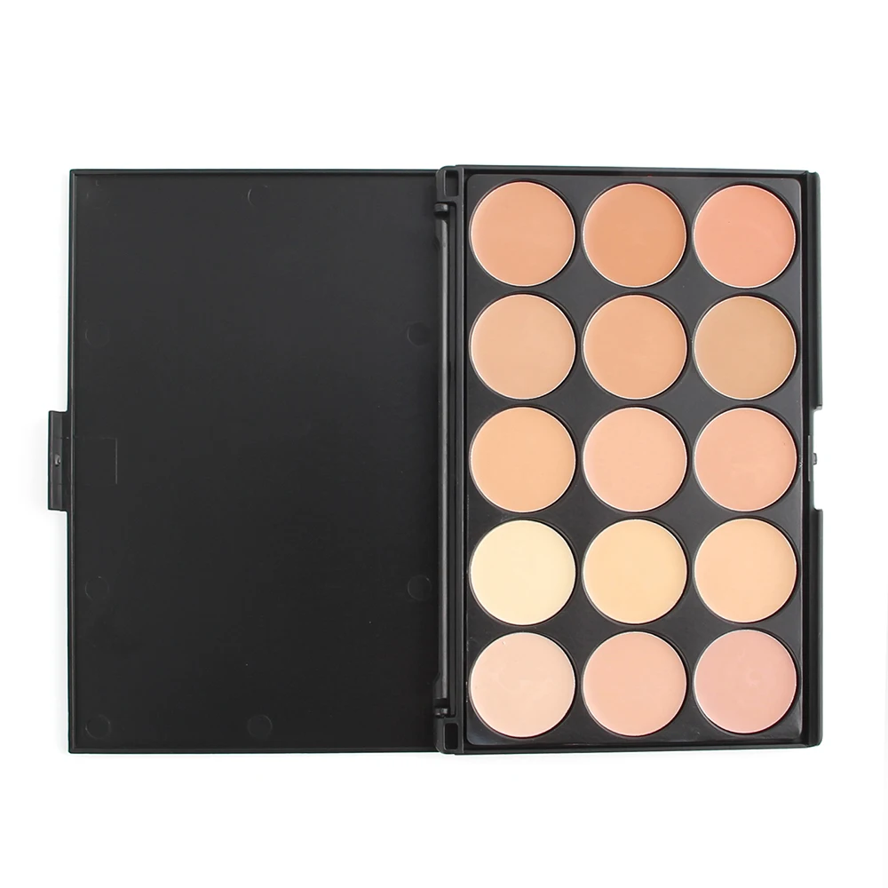 New Professional 15 Color Foundation Make-up Concealers Palette With Brush Makeup Concealer Camouflage Cream Eye Face Cosmetic (4)