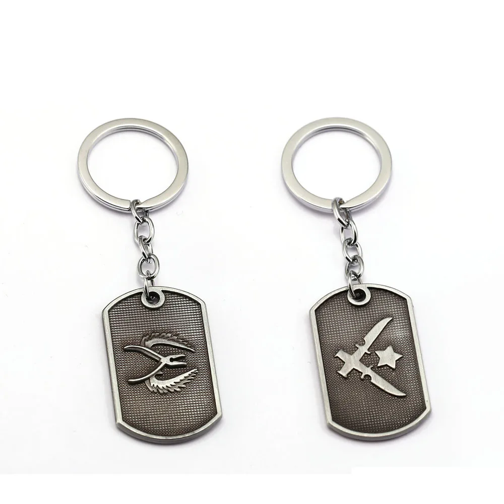 

CSGO Keychain TCT team Key Ring Holder Chaveiro game Key Chain Pendant men Gift Jewelry