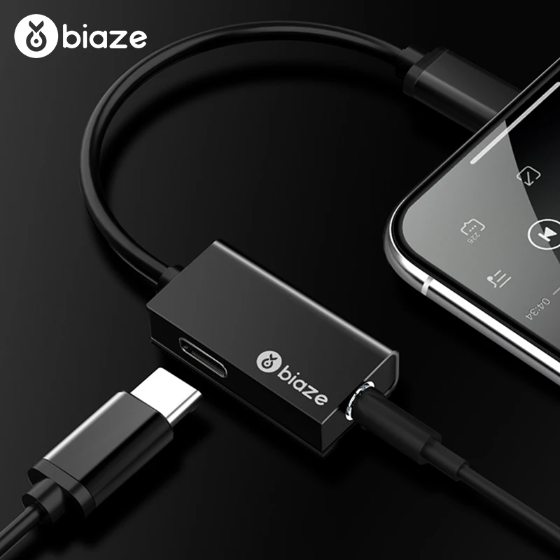

Biaze USB Type C to 3.5mm Jack Earphone Adapter Cable AUX Audio For Xiaomi Mi 6 6x Huawei P20 Mate 10 Pro Type-C Fast Charge