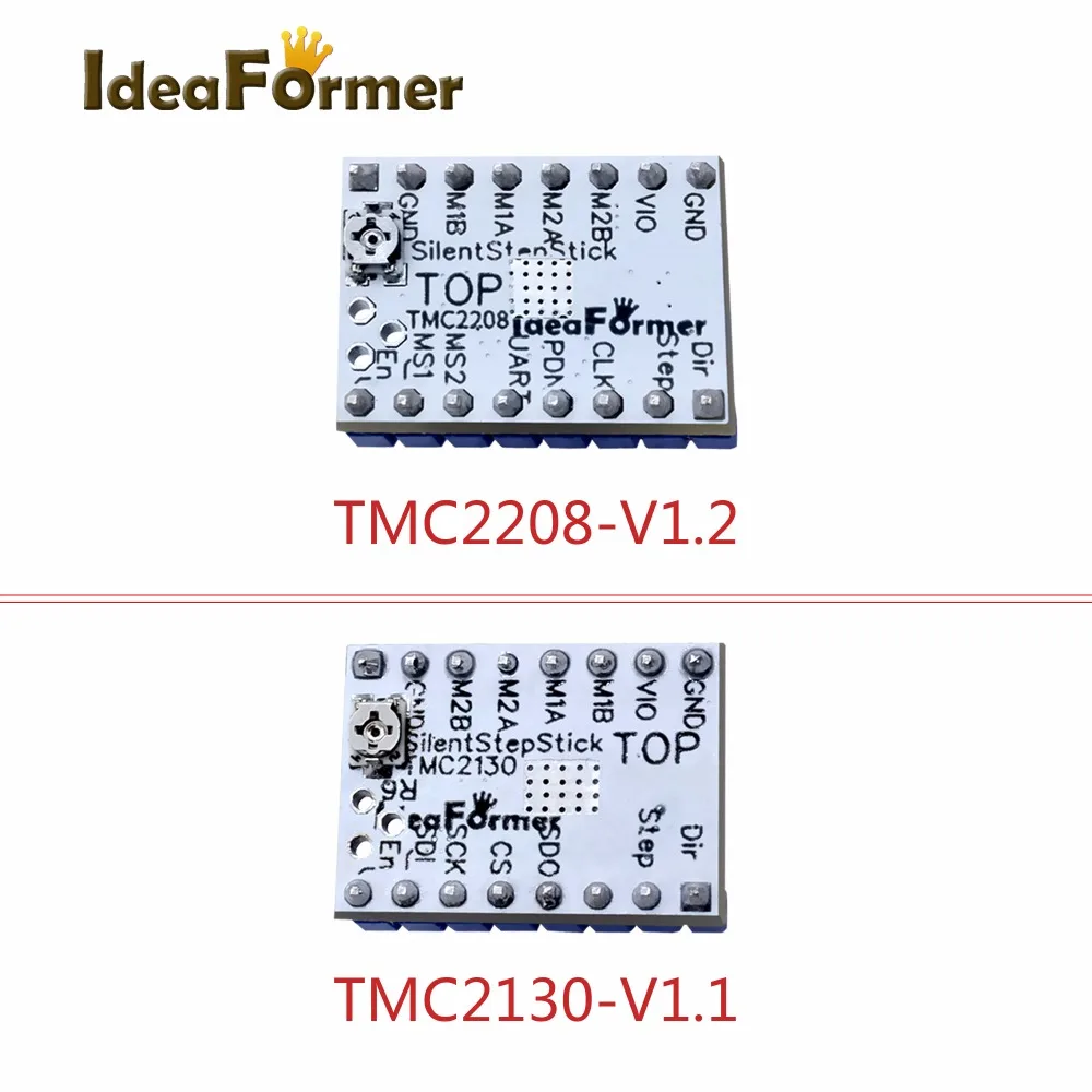 Шаговые двигатели TMC2130 V1.1/V1.2SPI TMC2208 V1.2 бесшумный драйвер StepStick отличная Бесшумная
