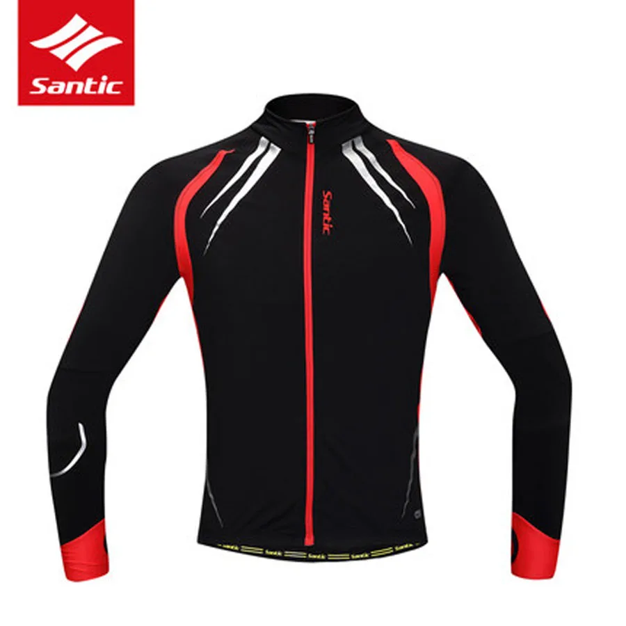 SANTIC зимняя велосипедная куртка из флиса, теплая длинная ветрозащитная велосипедная куртка для велосипеда, куртка для велосипеда, байка - Цвет: C01023R