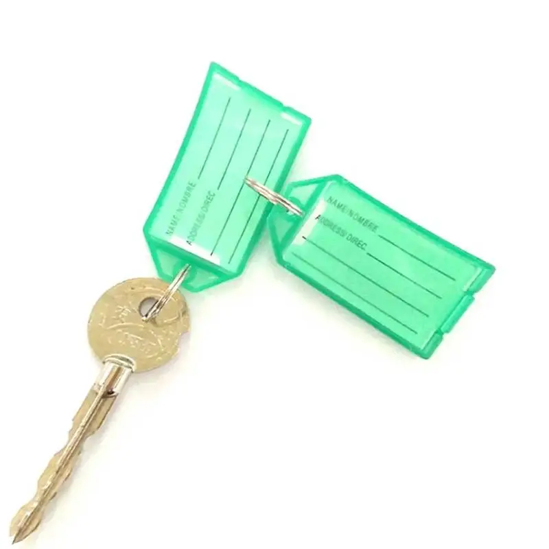 20 шт цветной пластиковый брелок классификация цепочка для ключей с брелоком этикетка повесить рекламные жетон для идентификации бирки - Цвет: E