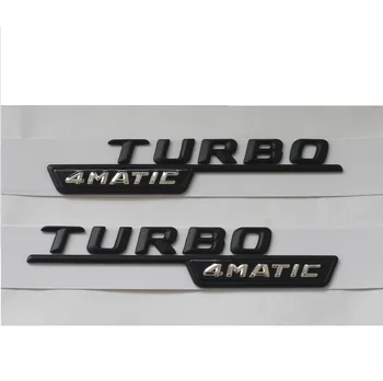 

Black "TURBO 4MATIC " ABS Plastic Car Trunk Rear Letters Badge Emblem Emblems Decal Sticker for Mercedes Benz turbo AMG