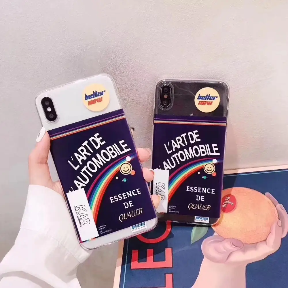 

Rainbow smile Transparent soft shell phone Case for iphone 6 7 8 pule X xR XsMAX