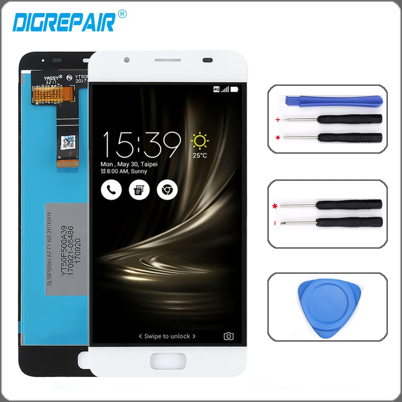 

For ASUS ZenFone Pegasus 4A ZB500TL LCD Display Touch Screen Digitizer full Assembly Replacement Parts white wholesale