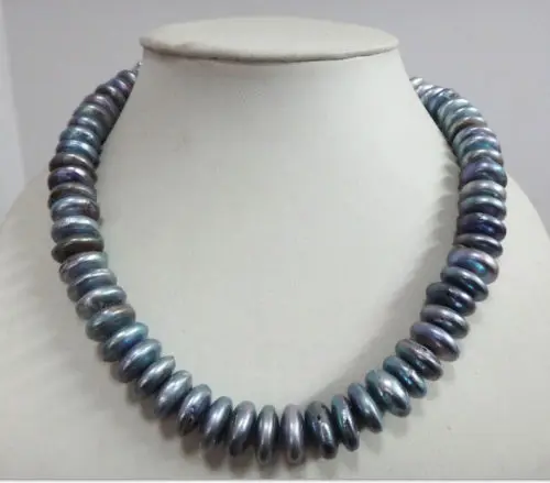 

Jewelr 005778 14MM NATURAL SOUTH SEA GENUINE PLATINUM GRAY PEARL NECKLACE