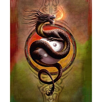 

5d DIY Diamond Painting "Tai Chi and Dragon" Full Square Drill Mosaic Cross Stitch Diamond Embroidery home Decor Y2885