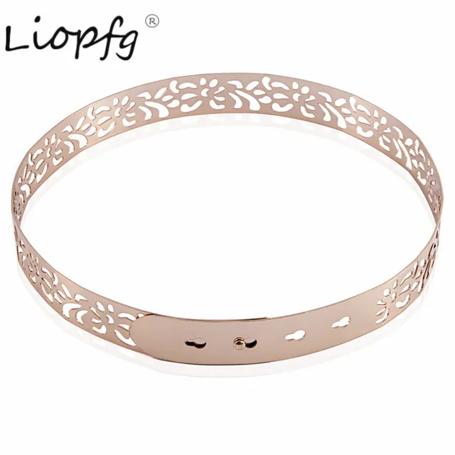 2017 new fashion womans belt burst fashion high end metal sheet sheet belts