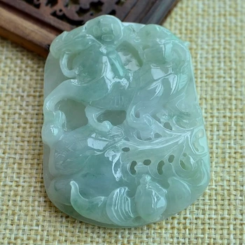 

Exquisite natural jade landscape painting pendant j11#