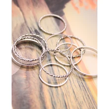 Модный стиль, корейский набор колец из десяти женщин, индивидуальное сочетание, простые студенческие украшения