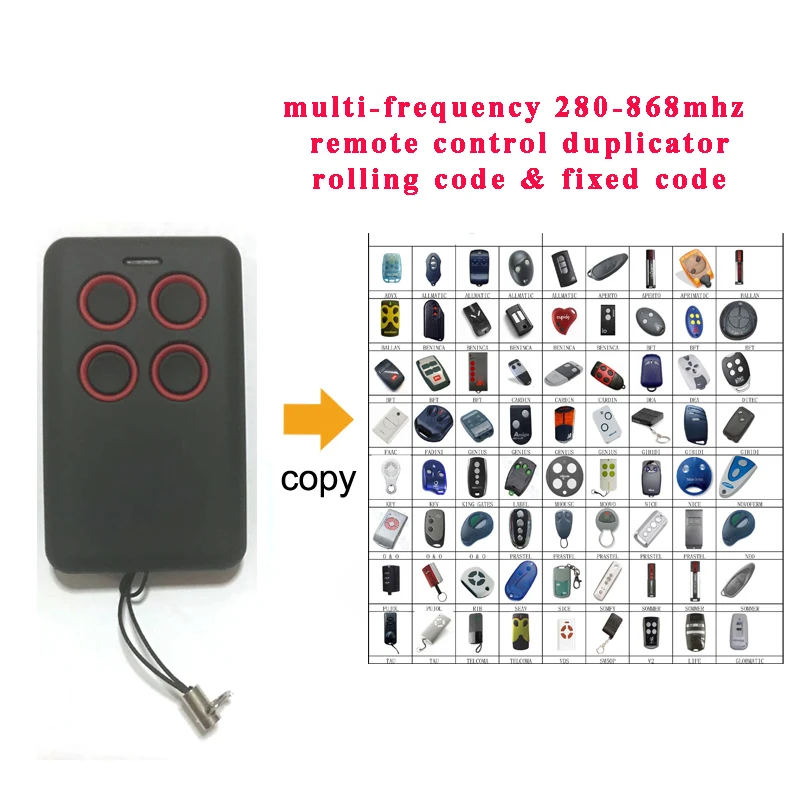 

2018 new multi frequency remote control rolling code auto scan universal copy 280-868mhz