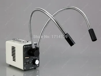 

Microscope Illuminator-AmScope Supplies30W LED Fiber Optic Dual Gooseneck Lights Microscope Illuminator