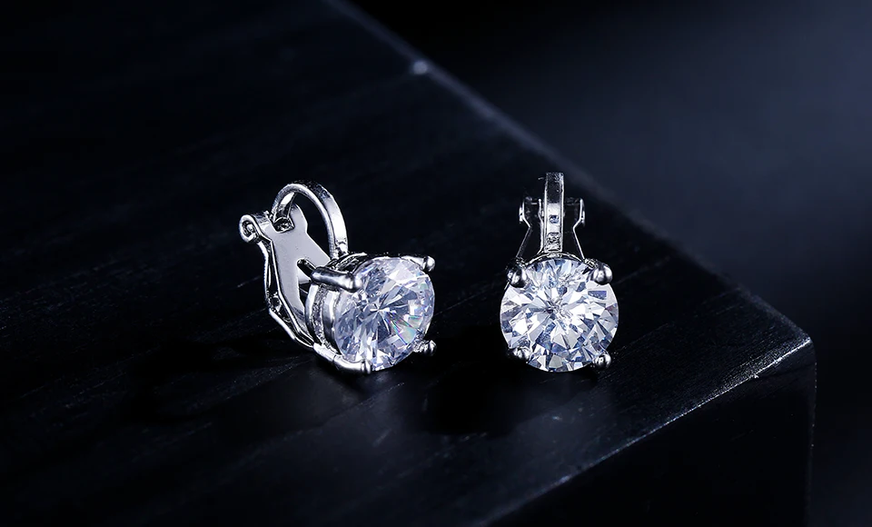 ZAKOL Cubic Zirconia Clip Earrings для Дамская Мода Ювелирные изделия из кристаллов серьги женские Свадебная вечеринка подарок наивысшего качества FSEP526