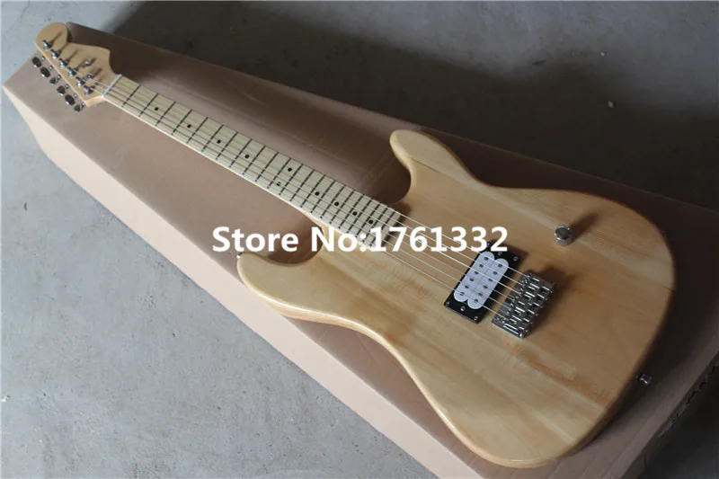 

Factory custom natural wood color body st electric guitar with 1 open humbucking pickups,can be changed as your request