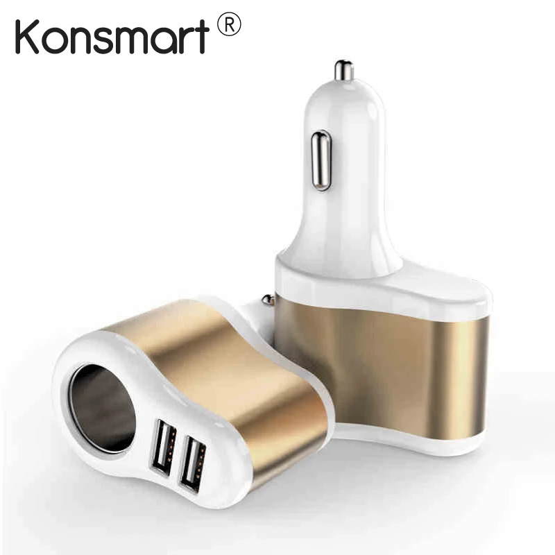 Автомобильное зарядное устройство KONSMART с двумя USB-портами 3 1 А 12-24 В постоянного