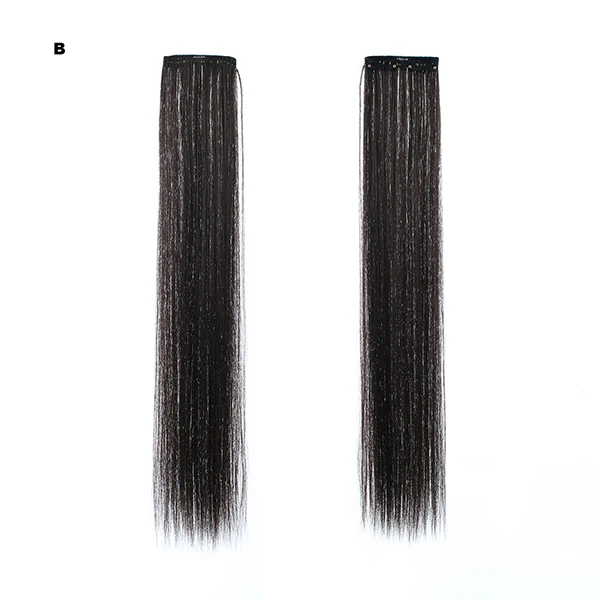 Similler One Piece Strips Colored Highlight Synthetic Hair