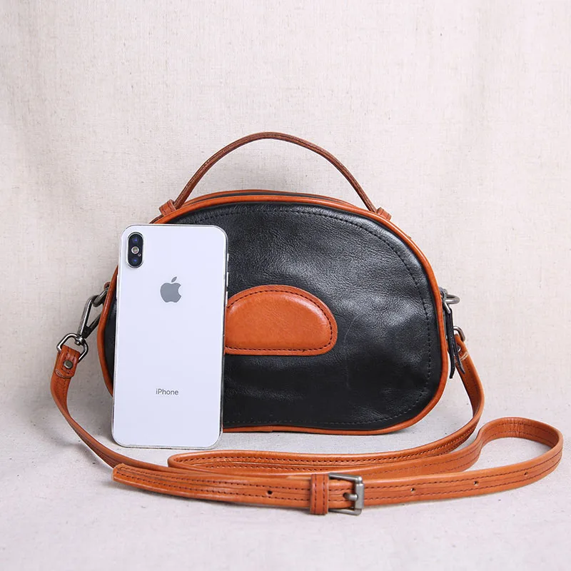 AETOO Handmade leather mini handbag small bag hand bag shoulder Messenger bag retro leather small bag new style