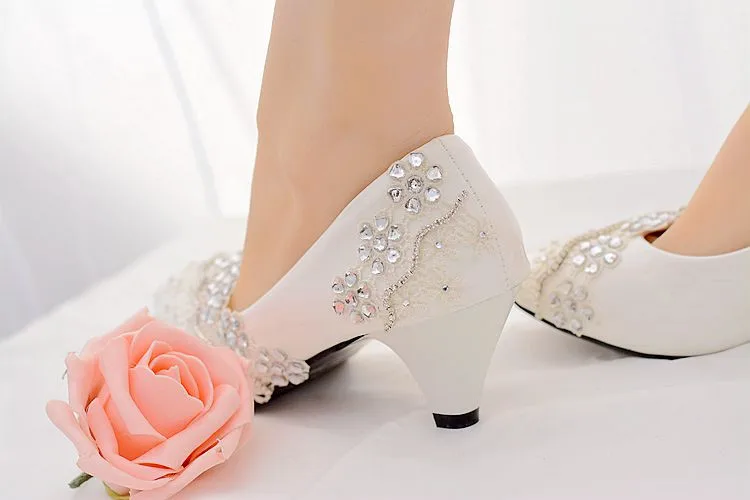 Белые свадебные туфли со стразами; женские туфли-лодочки на высоком каблуке; женская обувь; женские свадебные туфли на высоком каблуке; chaussure femme talon;#58