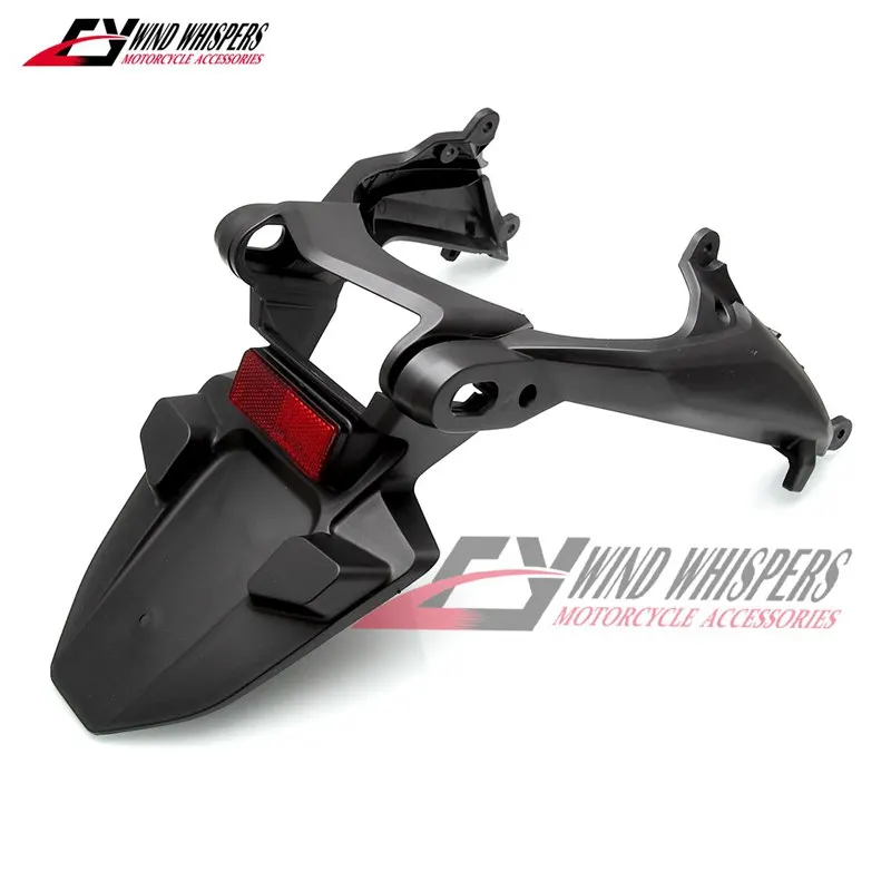 혼다 CBR 600 RR CBR600RR CBR600 F5 2007-2012 용 브래킷 세트가있는 오토바이 후방 펜더 스플래시 가드 라이센스 플레이트 홀더