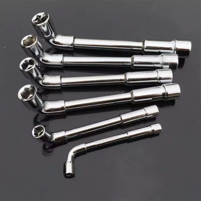 

Free shipping 7pc 8-19mm L Style Angled Socket Wrench Tool Kits For Car Repair Universal Head Torque Wrench Pipe Hex Key Wrench