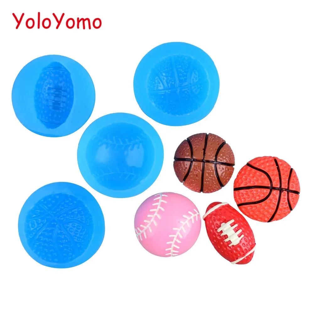 

F032YL,F038YL,F420YL,F521YL Ball Silicone Mold - Amerian Football Mold Basketball Mold Baseball Mold Dollhouse Food Candy Resin