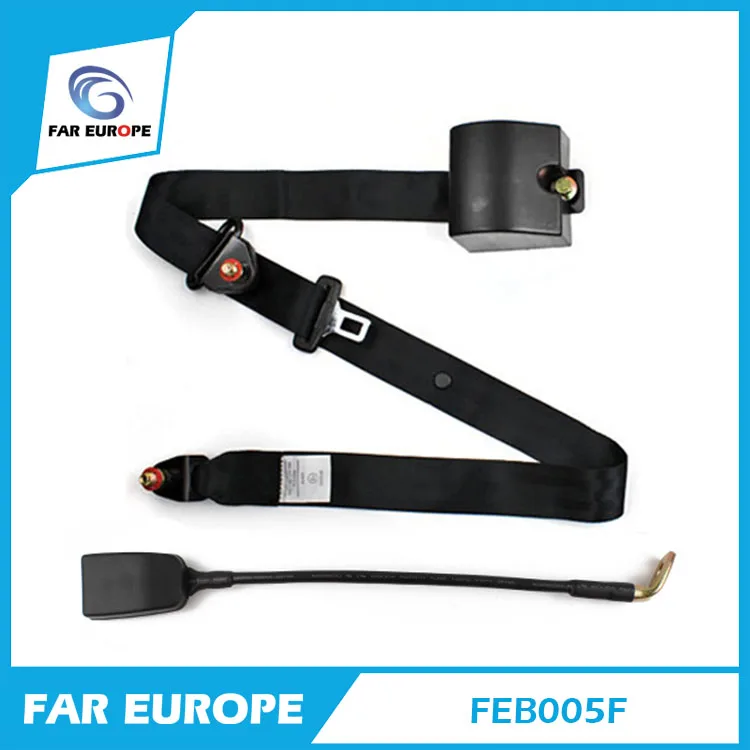 

FEB005F Universal Retractable Seatbelt Three Point Car Automatically Locking Seat Safety Belt For All Car Black Color