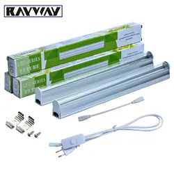 Rayway 2 шт./компл. T5 5 Вт растет свет трубки 660nm красный и 455nm синий аквариум фитолампа переключатель LED растения бар лампа для рассады AC85-265V