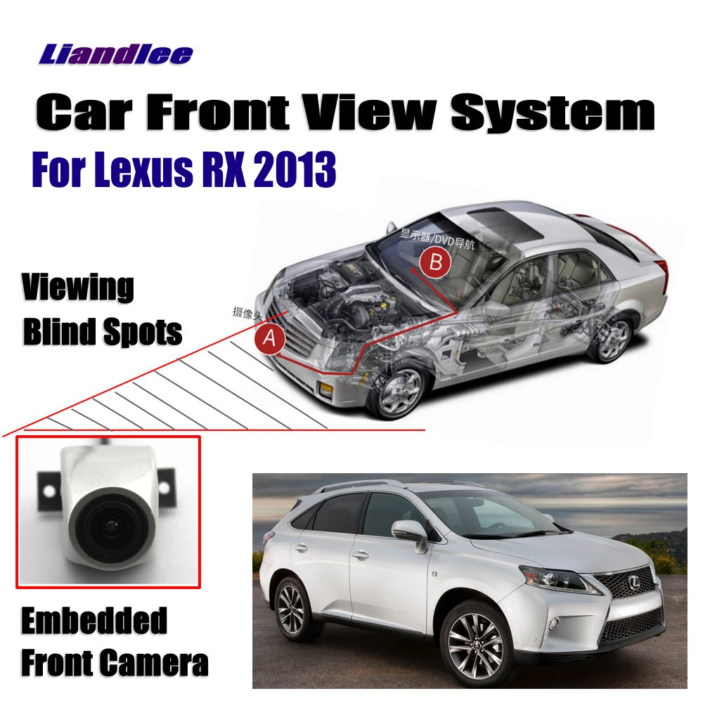 

Liandlee For Lexus RX 2013 / Car LCD Screen Monitor Display 4.3" / Front View Camera Grill Embedded / Cigarette Lighter Switch