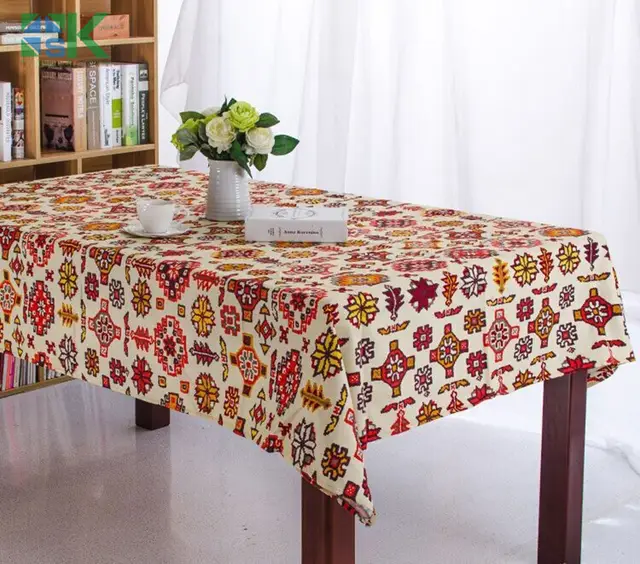 2016 Summer New Fashion Rustic Design Printed Dining Table Cloth Dining Table Cloth