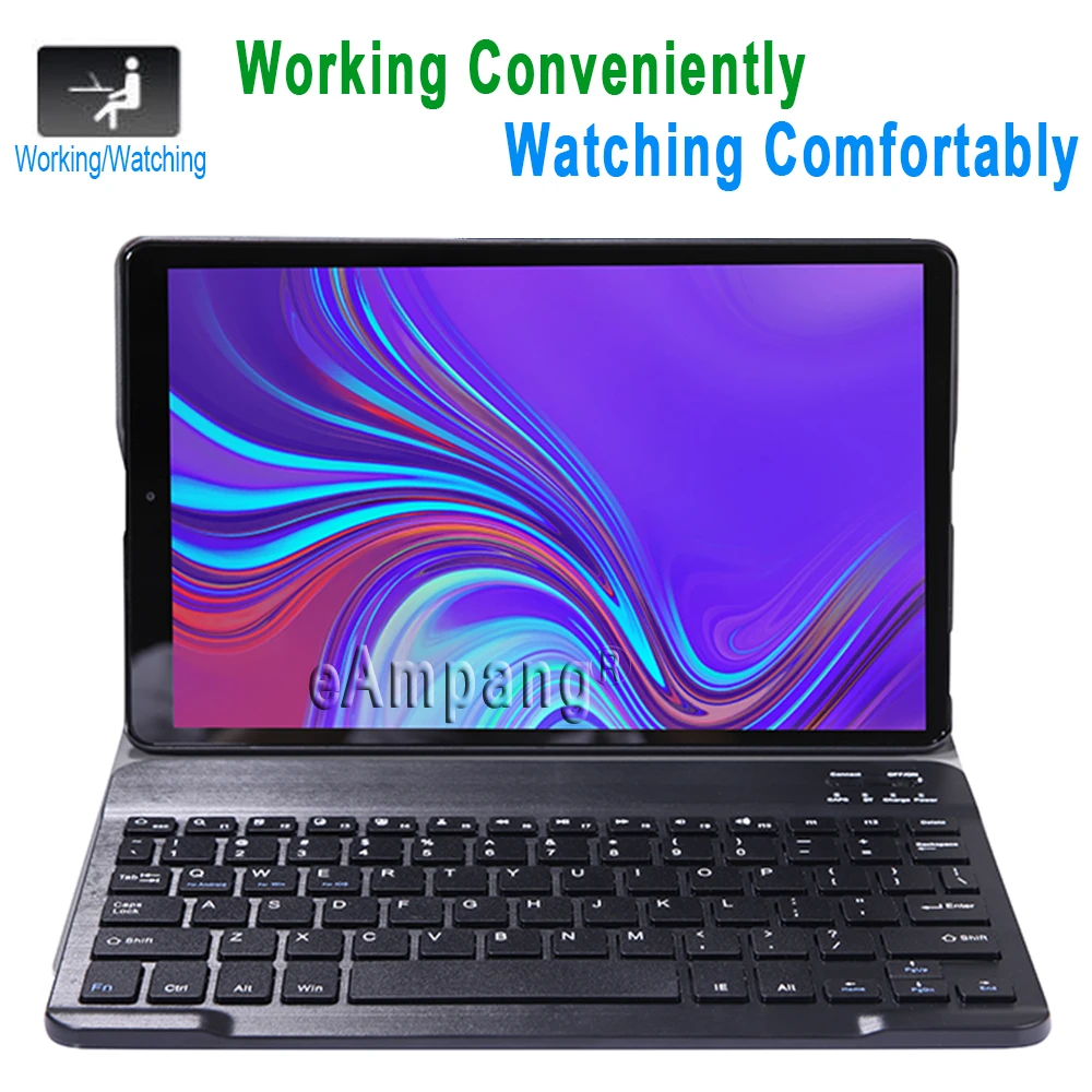 For Samsung Galaxy Tab A 8.0 2019 Keyboard Case P200 P205 SM-P200 SM-P205 Slim Leather Bluetooth Ke