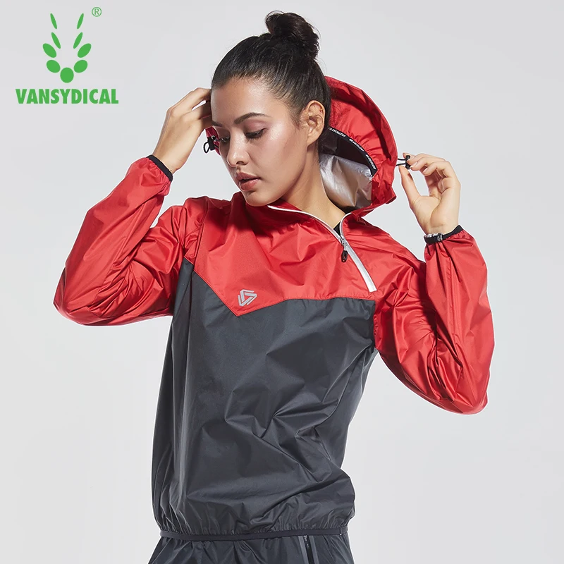 Vansydical женские куртки для бега спортивные рубашки Шейперы с капюшоном фитнеса