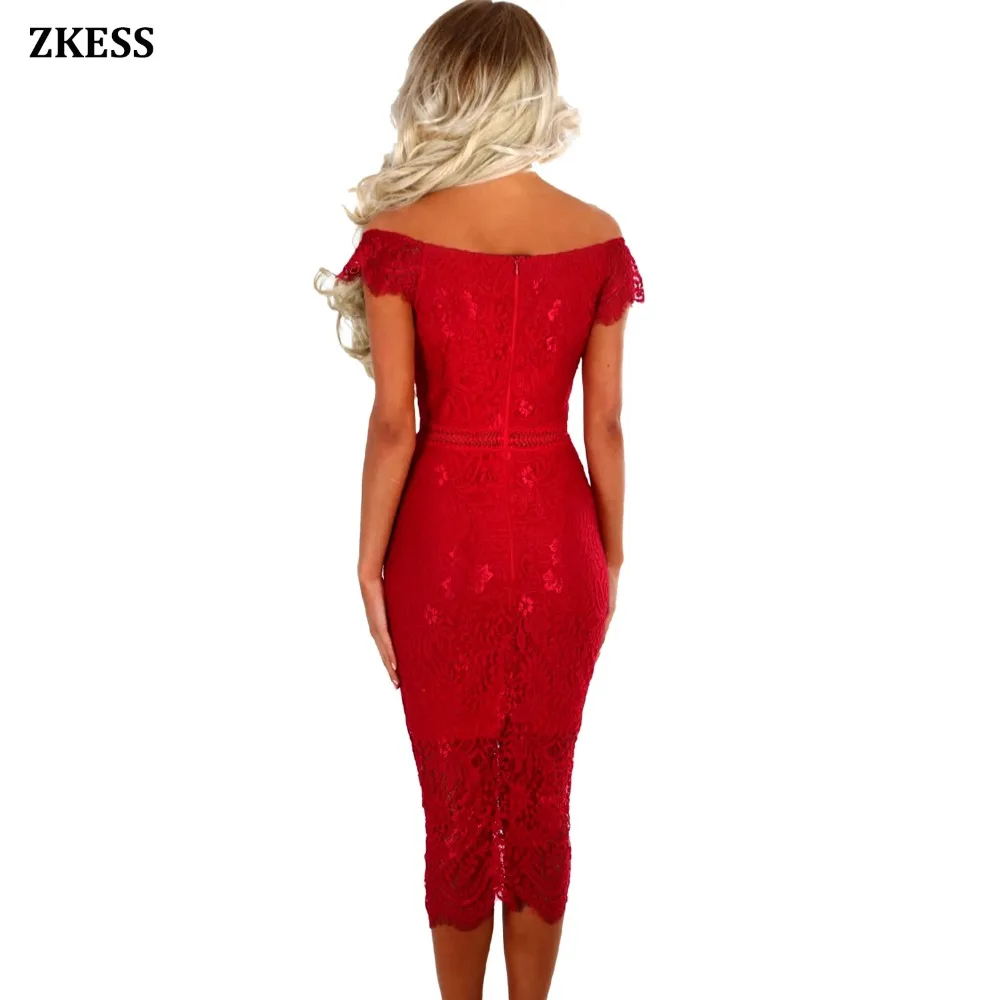 Red-Lace-Bardot-Midi-Dress-LC61975-3-2